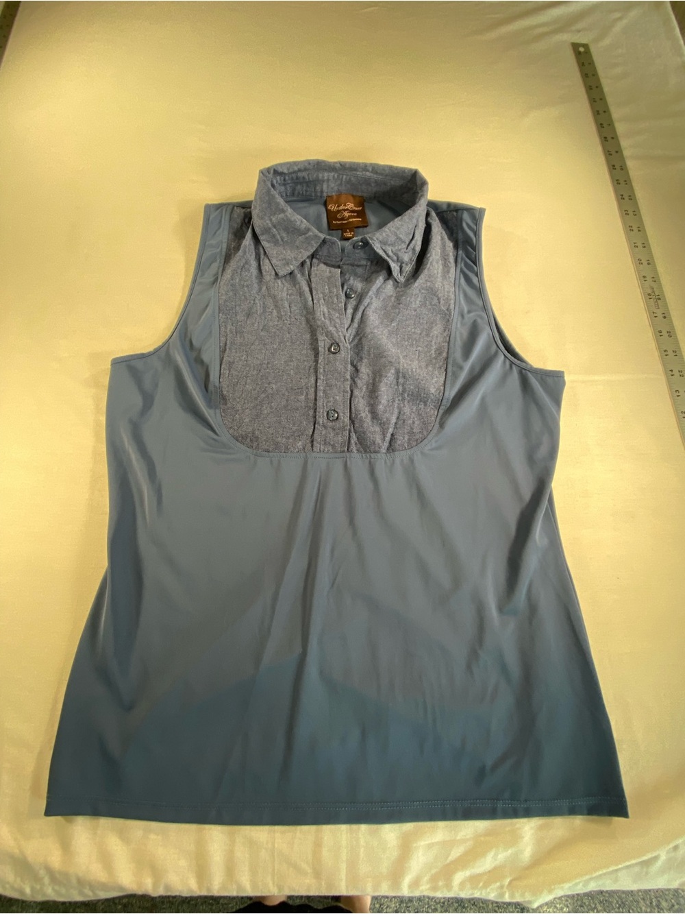 Kathleen Kirkwood UnderCover Agent Ladies Large Sleeveless Collared Top Shirt